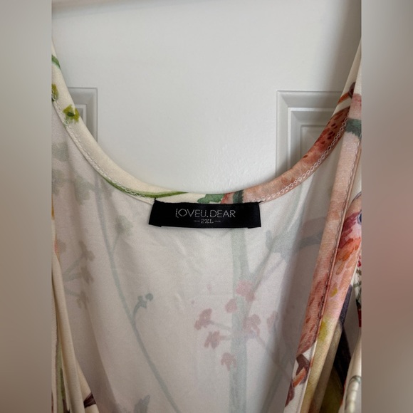 Woodland nature White sleeveless dress - Picture 3 of 7